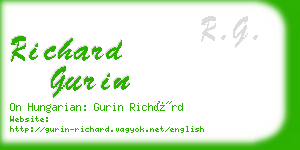 richard gurin business card